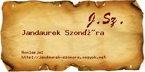 Jandaurek Szonóra névjegykártya